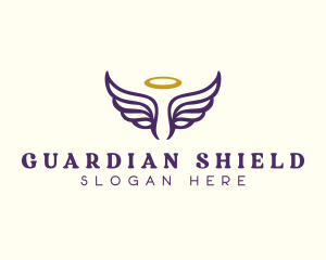 Guardian - Halo Wing Angel logo design