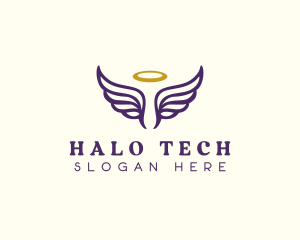 Halo - Halo Wing Angel logo design