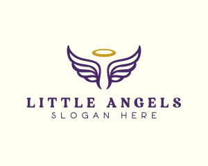 Halo Wing Angel logo design