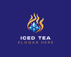 Fire Ice Shard logo design