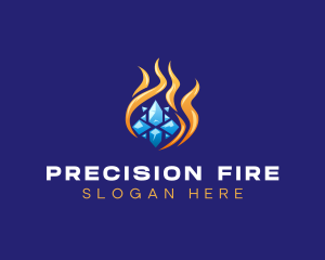 Fire Ice Shard logo design