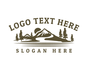 Outdoor - Mountain Park Hiking logo design