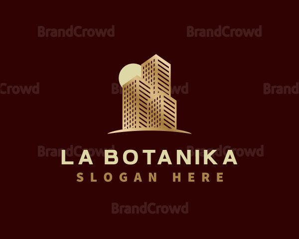 Skyscraper Building Construction Logo