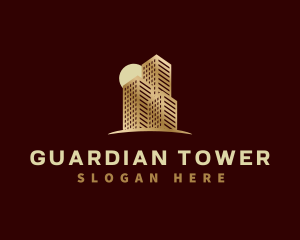 Skyscraper Building Construction logo design