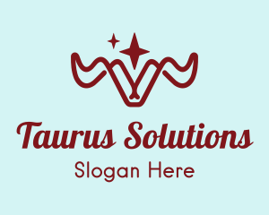 Taurus Bull Line Art  logo design