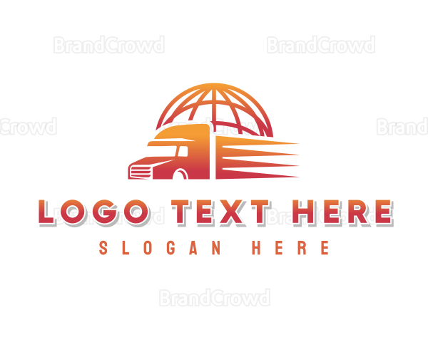 Truck Logistics Courier Logo