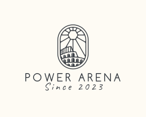 Arena - Colosseum Arena Ruins logo design