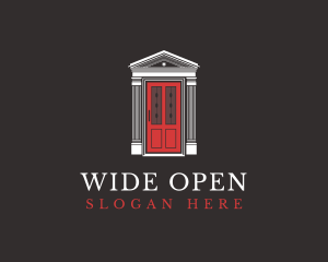 Open - House Door Interior Design logo design