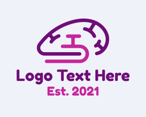 Clever - Futuristic Brain Pod logo design