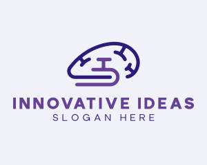 Futuristic Brain Pod logo design