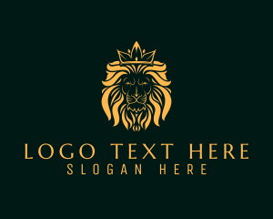 Wildlife - Monarch Crown Lion logo design