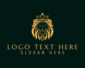 King - Monarch Crown Lion logo design