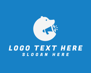 Polar Bear - Polar Bear Megaphone logo design