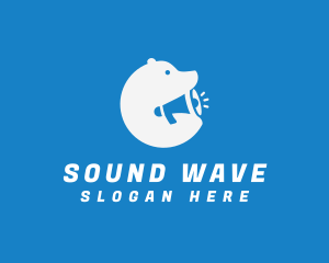 Volume - Polar Bear Megaphone logo design