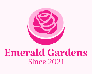 Rose Flower Pot logo design