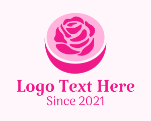 Flower Bud - Rose Flower Pot logo design