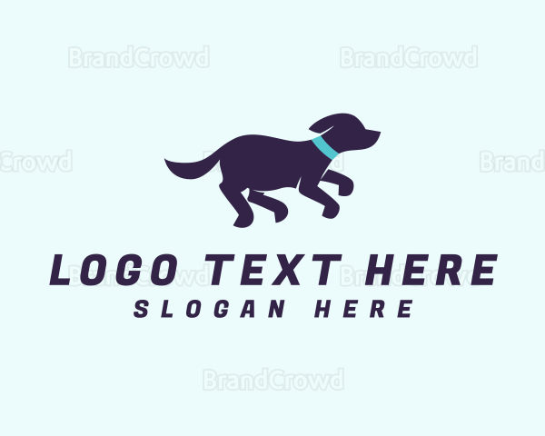 Running Dog Puppy Logo