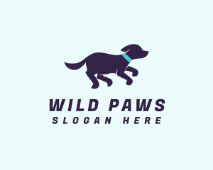 Running Dog Puppy logo design