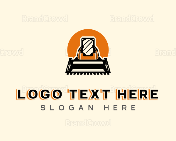 Excavation Bulldozer Contractor Logo