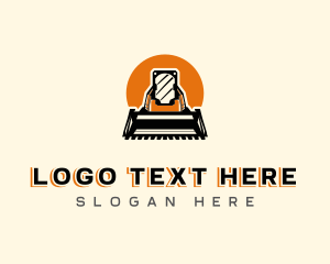 Skid Steer - Excavation Bulldozer Contractor logo design