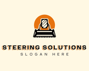 Excavation Bulldozer Contractor logo design