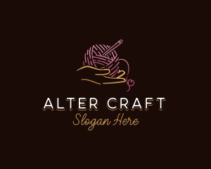 Hand Yarn Sewing logo design