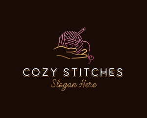 Hand Yarn Sewing logo design