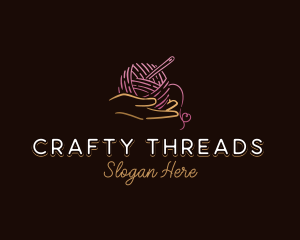 Hand Yarn Sewing logo design