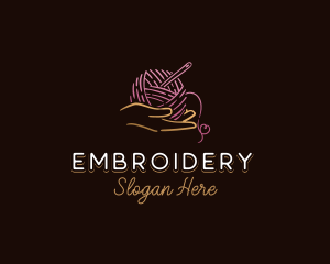 Hand Yarn Sewing logo design