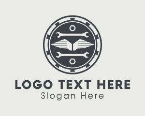 Panel Beater - Automotive Repair Tools Badge logo design