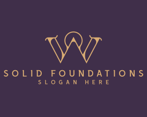 Classic - Golden Premium Business Letter W logo design