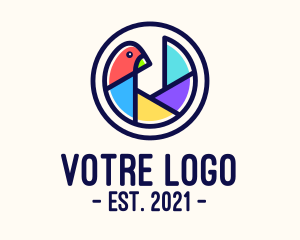 Multicolor - Colorful Bird Camera Shutter logo design