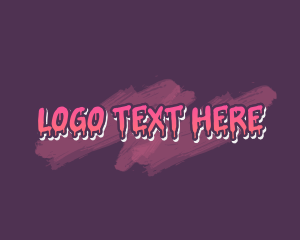 Vape Lounge - Dripping Paint Wordmark logo design