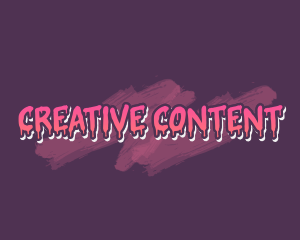 Content - Dripping Paint Wordmark logo design