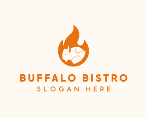 Buffalo Flame Barbecue logo design