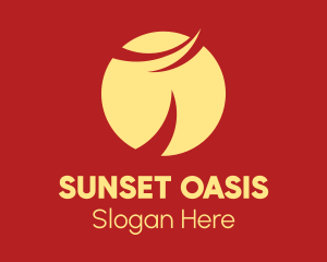 Golden Oriental Sunset logo design