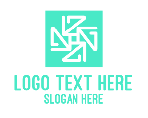 Cooler - Geometric Snowflake Tile logo design