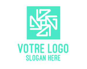 Frosty - Geometric Snowflake Tile logo design