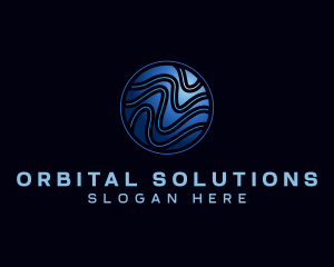 Orb - Circle Wave Pattern logo design