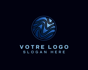 Laboratroy - Circle Wave Pattern logo design