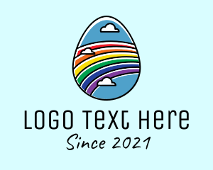 Lgbt - Rainbow Sky Egg logo design