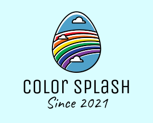 Rainbow Sky Egg logo design