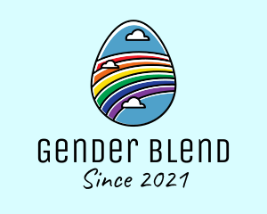 Gender - Rainbow Sky Egg logo design