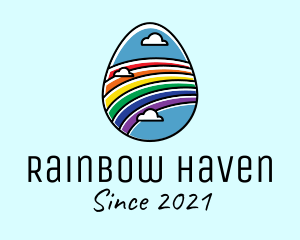 Rainbow Sky Egg logo design