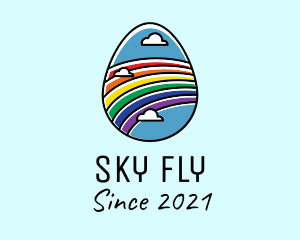 Rainbow Sky Egg logo design