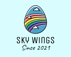 Rainbow Sky Egg logo design