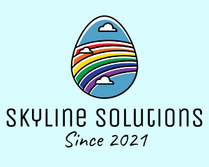 Sky - Rainbow Sky Egg logo design