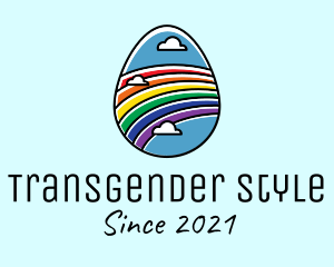 Transgender - Rainbow Sky Egg logo design