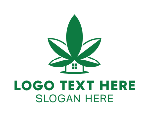 Botanical - Marijuana Dispensary House logo design