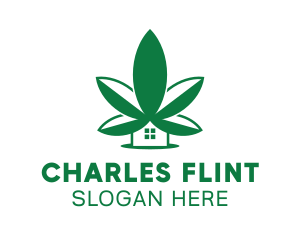 Marijuana Dispensary House Logo